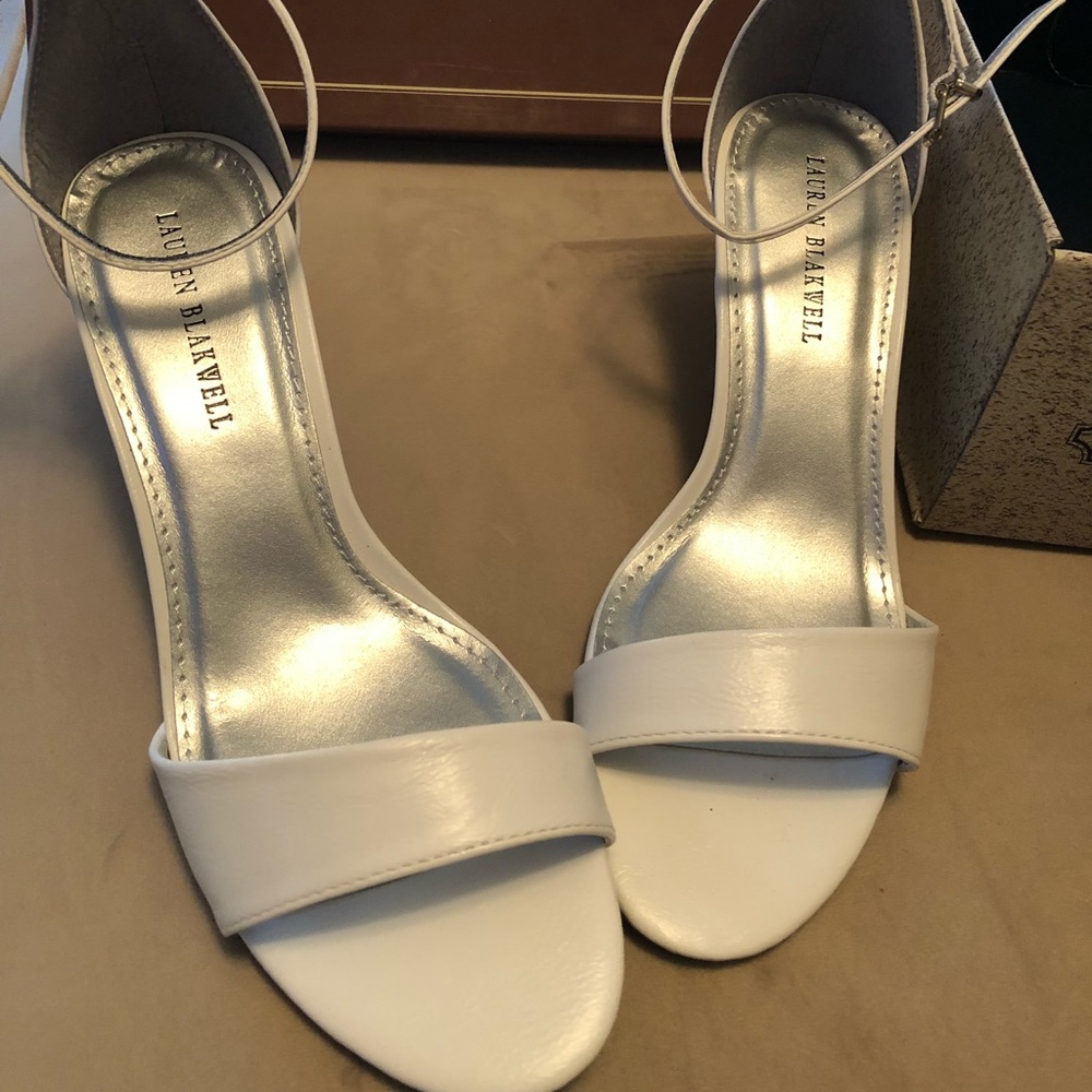 Lauren Blackwell - White Ankle Tie Sandal (NEW)